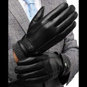 Full Hand Touchscreen Lambskin Leather Gloves NWOT